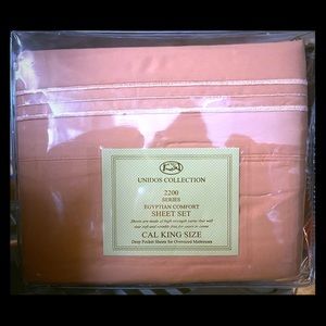 Coral Cali King Sheets